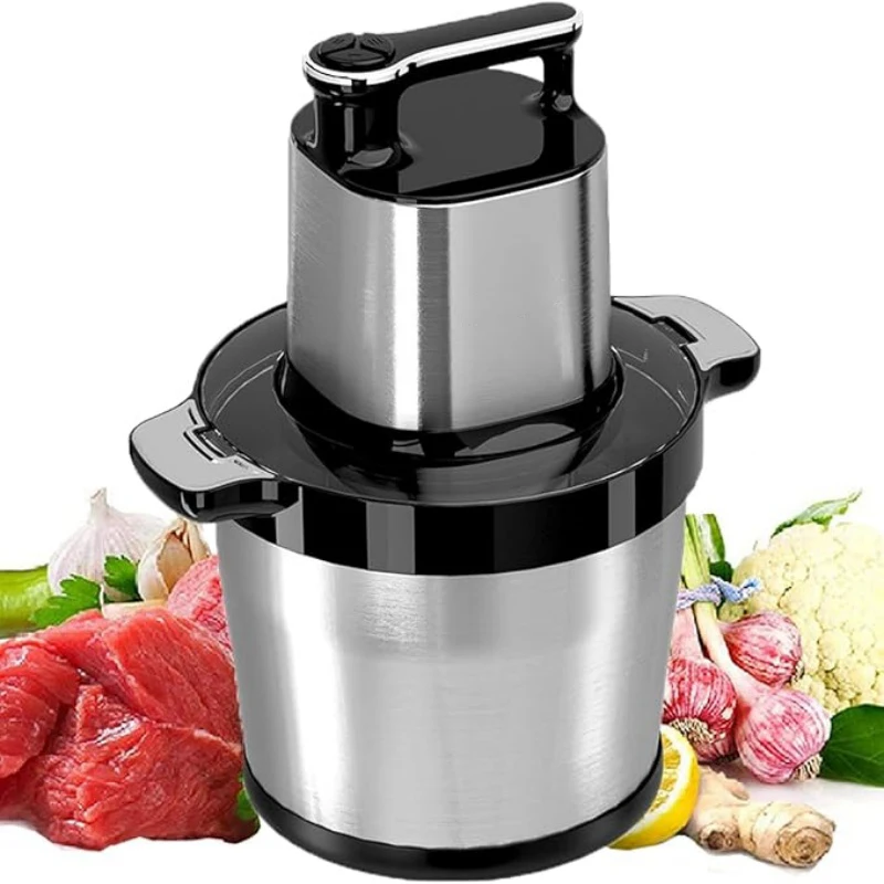 1000W 6L Stainless Steel Steel kitten Grinder fuel Motor Blade Vegetable Crusher Onion Garic Winder Blender Meat Grinder