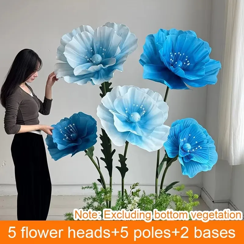 170cm Form Flowers Backdrop Decoration With Stand Giant Decoration Artificial Flowers Realistic Garden Decoration Outdoor