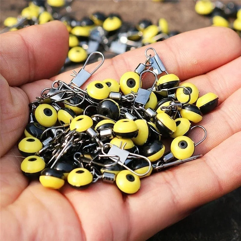 30 pièces/ensemble flotteur de pêche Bobber arrête les haricots spatiaux connecteurs mer eau salée outils de pêche équipement plastique métal nouveau ensemble