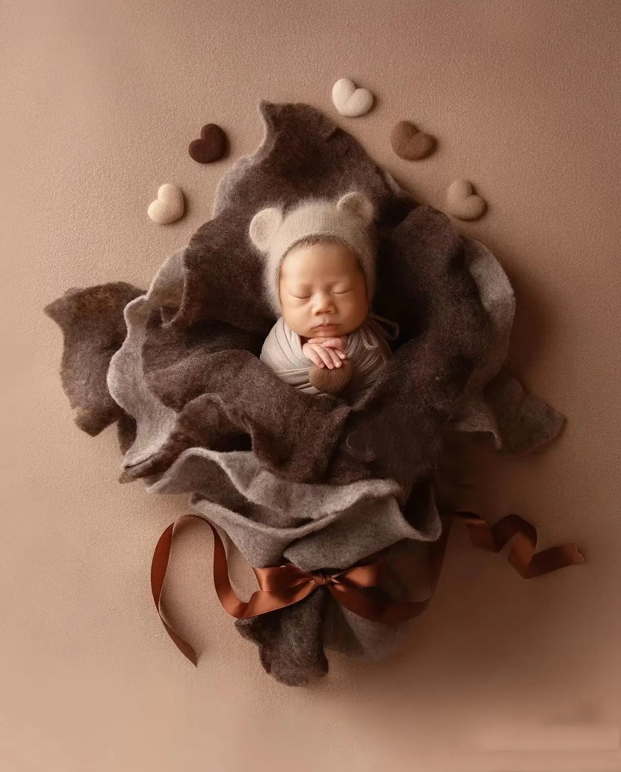 Baby Fotografie Props Wol Wraps Deken Poseren Bloem Cadeaus Vorm Fotografia Accessoires Pasgeboren Schieten Studio Foto Props