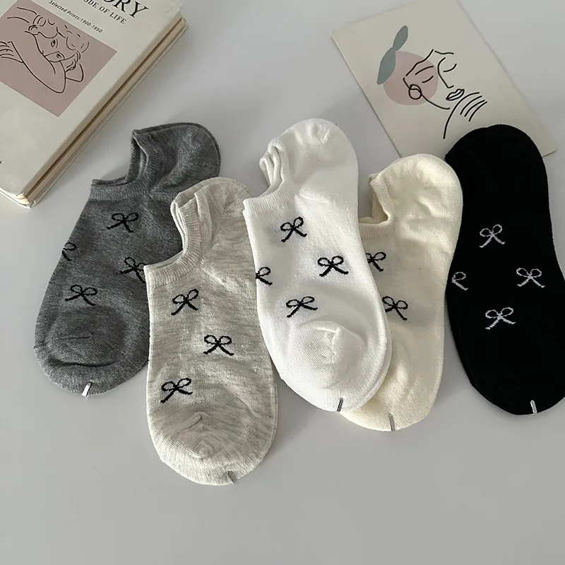 5 أزواج من الجوارب اللطيفة بدون عرض - منخفضة المستوى ومريحة، قبضة غير قابلة للانزلاق للنساء والفتيات - مثالية للأحذية الرياضية والمسطحة #4
