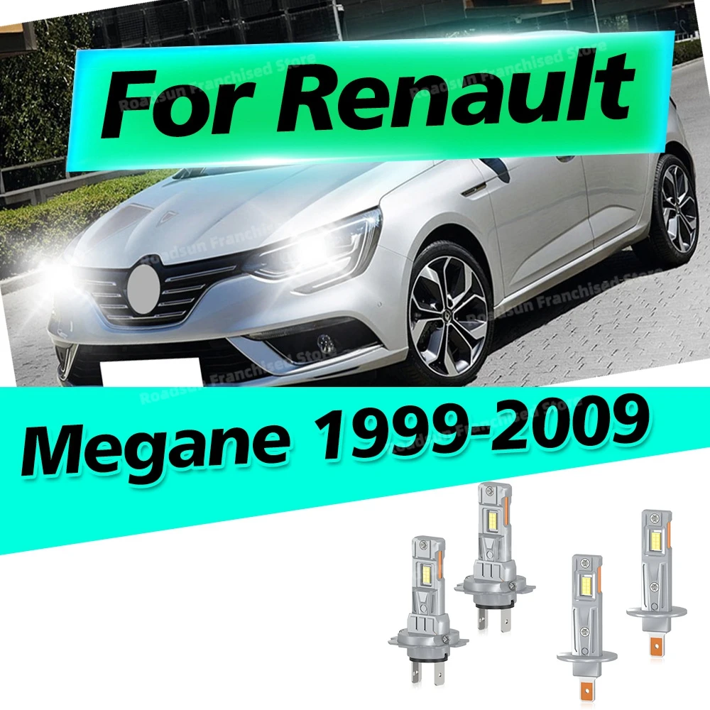 

2/4Pcs Two Sided 3570 CSP Headlight Bulbs 6000K For Renault Megane 1999-2009 2000 2001 2002 2003 2004 2005 2006 2007 2008