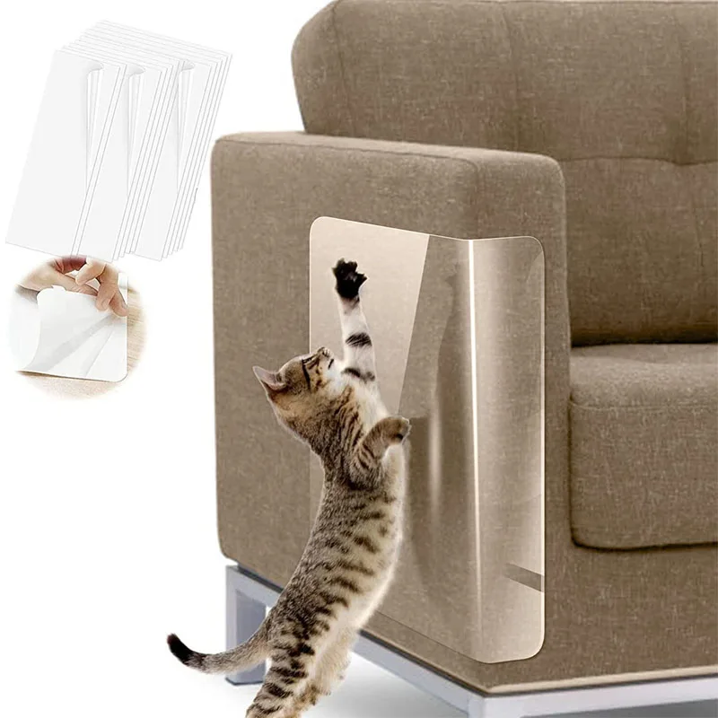 Transparentes Zubehör für Katzen, Möbelschutzabdeckung, kratzfest, Katzen, Sofa, selbstklebende Schaber, Spielzeug, Katzenzubehör, Haustier