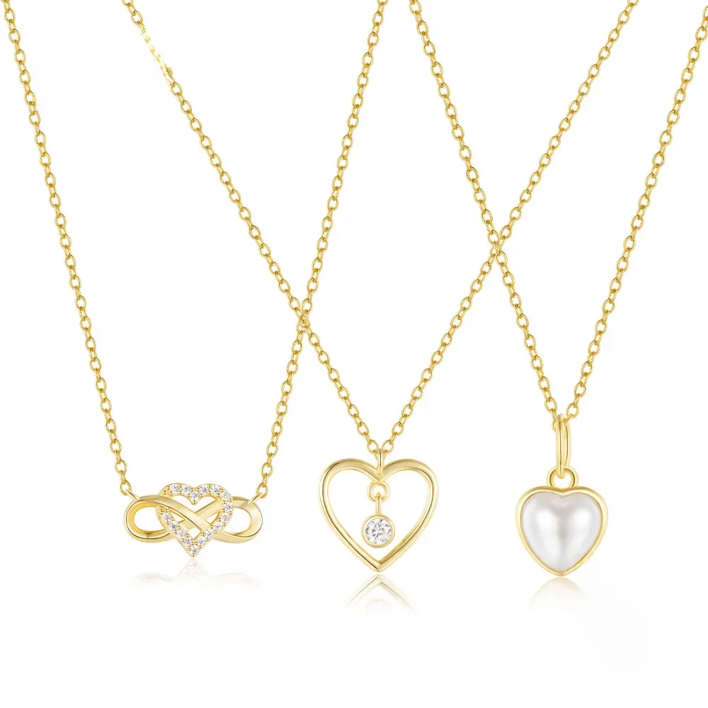 CANNER 925 Sterling Silver Hollow Heart Shape Zircon Wisiorek Naszyjnik Dla Kobiet 18K Złoto Ins Collarbone Chain Fine Jewelry Gift — zdjęcie 2