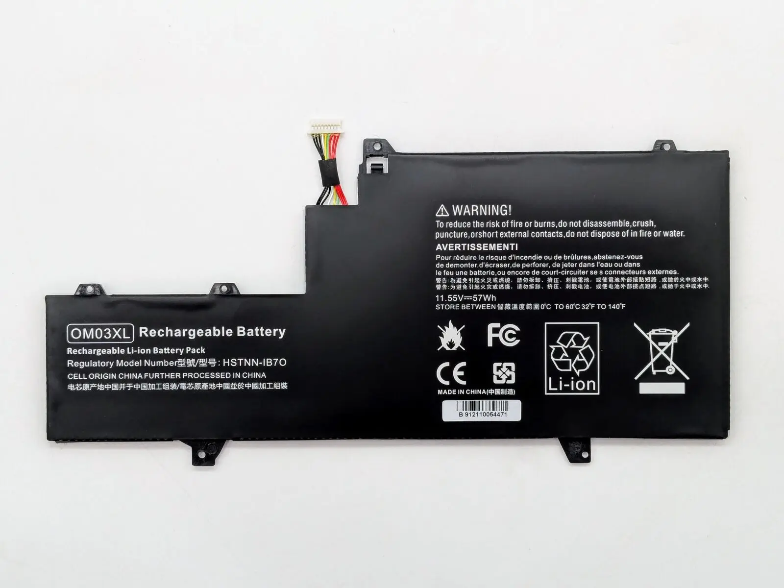 

New OEM OM03XL 57WH Battery For HP EliteBook X360 1030 G2 863167-1B1 863167-171 Battery Replacement
