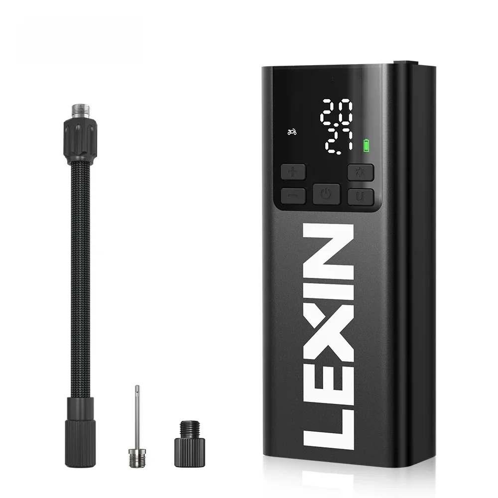 AliExpress Lexin P5 Smart Air Pump 5000mAh for Motorcycles Tire Inflator Bicycle Boat with LED Digital&Preset Pressure Inflation