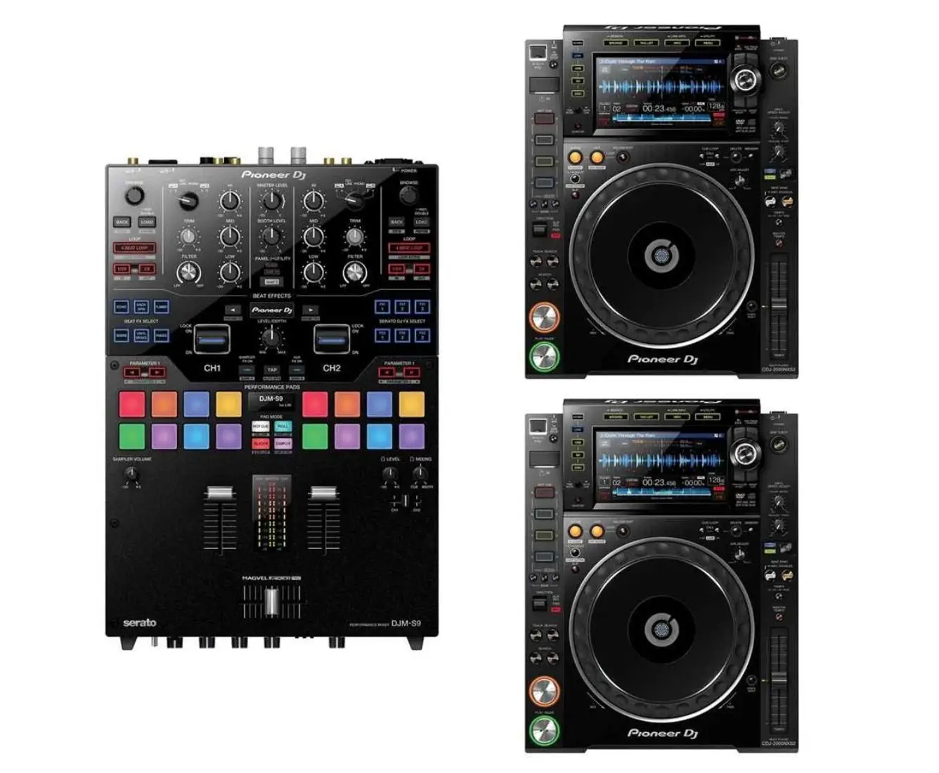 Authentic Product DJ CDJ-2000NXS2 Pro-DJ Multi Player (Pair) w/ DJM-S9 Mixer