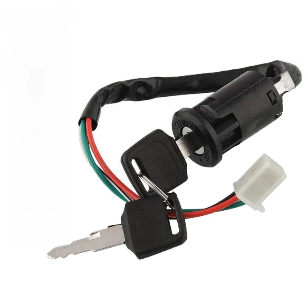 AliExpress NONE Universal 4-Wire Motorcycle Ignition Key Lock Switch 4 Wire Fit for 50cc/110cc/125cc/150cc/200cc/250cc Mini Quad ATV Dirt Bike
