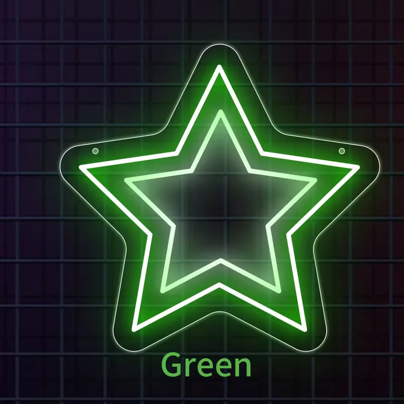 Merry Christmas Star USB Powered LED Neon Sign - Multi-Color Home Decor, Vehicle & Bar Decoration, Perfect for Christmas