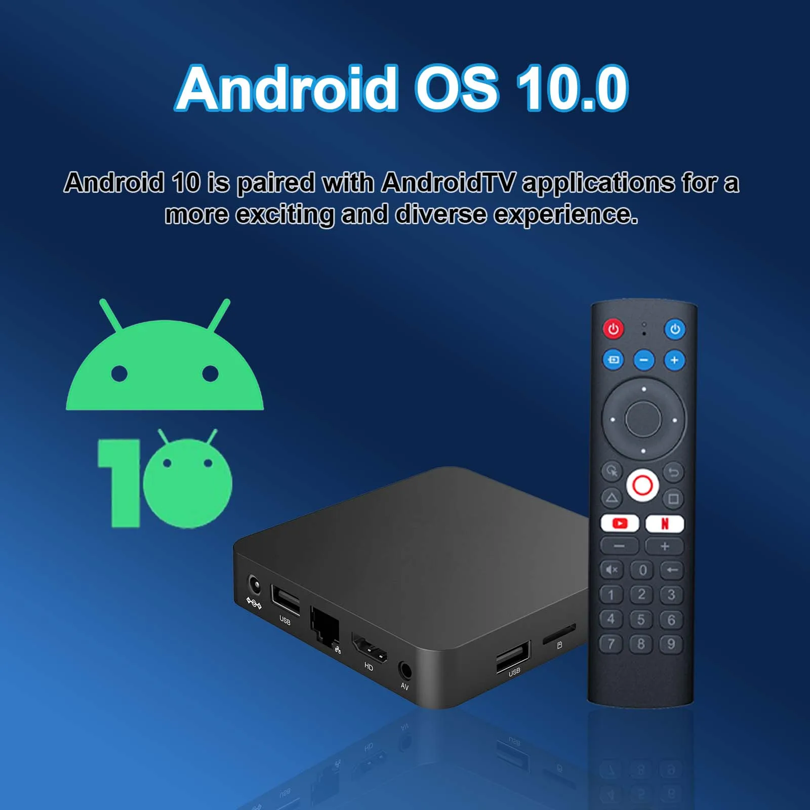 BOXPUT Smart 4K Android 10 iATV M5 TV BOX Allwinner H313 Quad Core 2.4G/5G Wifi BT5.2 16GB 4K HD Video Media Player Set Top Box