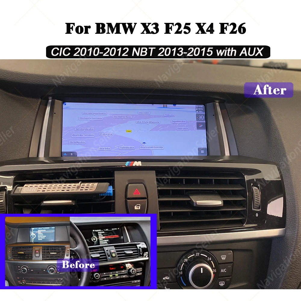 

Radio For Bmw X4 F26 X3 F25 Touch Screen Wireless Carplay Android Auto Car Multimedia Player Head Unit Android 13 Gps Bluetooth