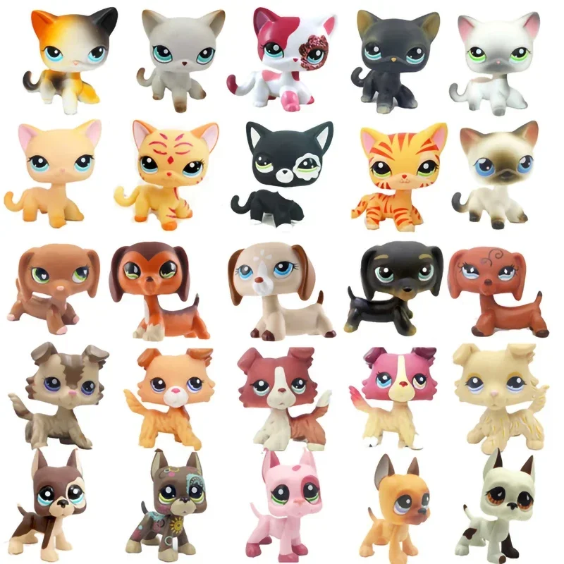 Jouets rares Littlest Pet Shop LPS, collection de chiens, figurines d'animaux originales et mignonnes, cadeaux de Noël pour enfants
