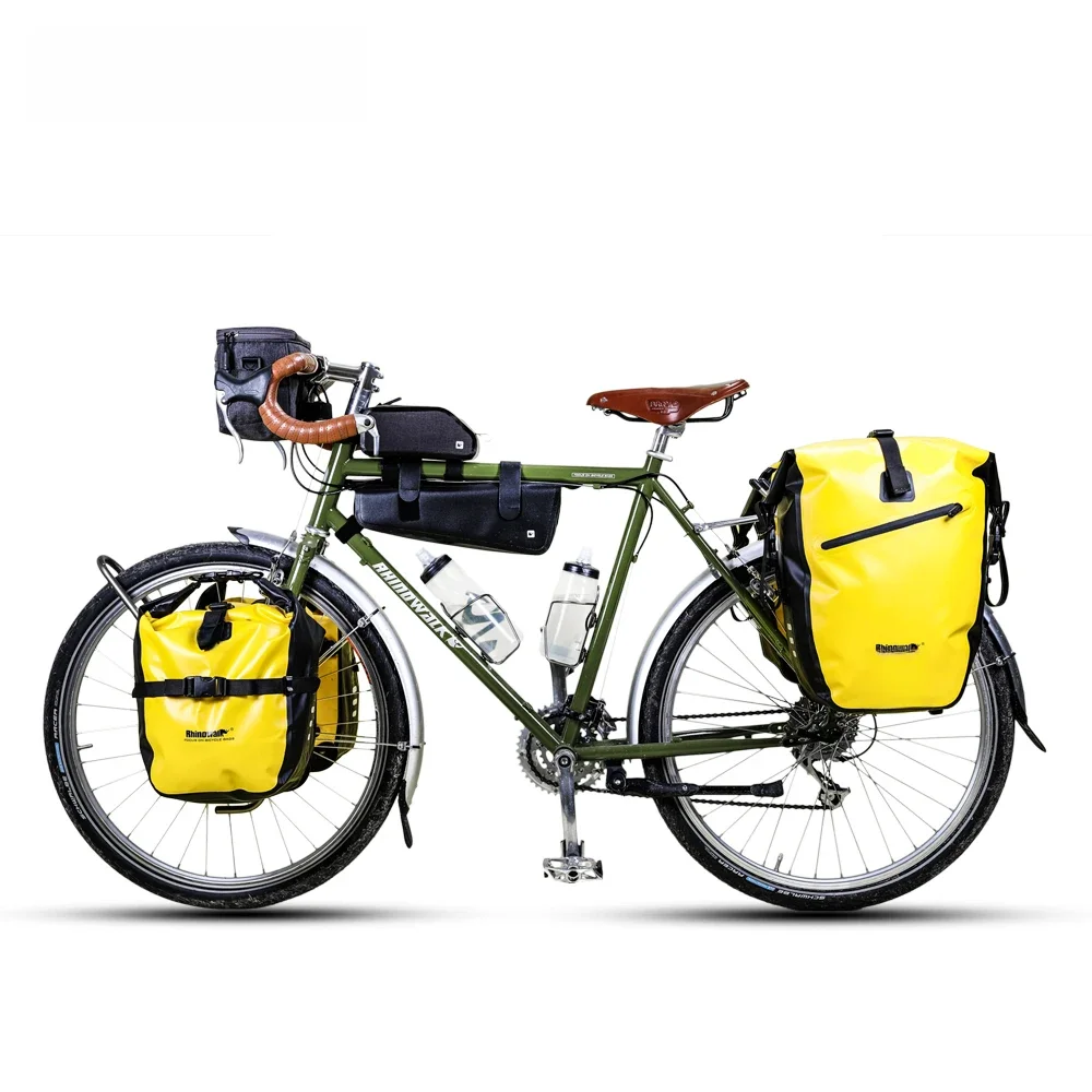 AliExpress Rhinowalk Bike bag set for long distance cycling trip Waterproof Bicycle Bag Pannier Handlebar bag Frame Bag Cycling Trip
