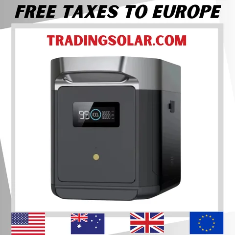 EcoFlow-Centrale 전기 휴대용 배터리, DELTA 2, Genenerateur solire, Prises AC, Prise CN, Montres domestiques, VEFEPO4, 10