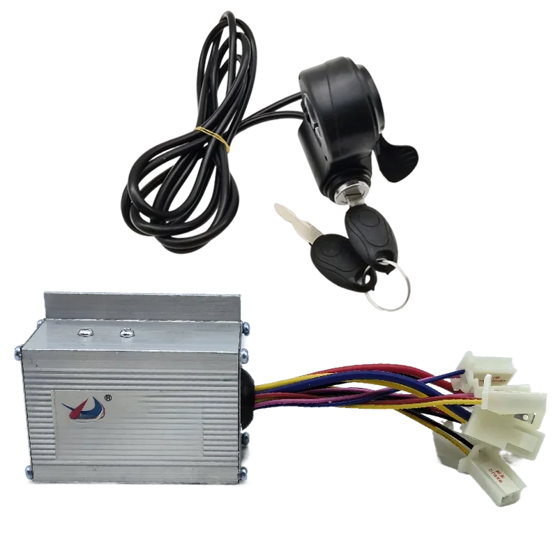 AliExpress NONE 250W 350W 500W 800W 1000W 12V 24V 36V 48V Electric bicycle brush motor speed controller thumb throttle power lock