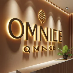 illuminated Logo Sign, Personalized Sign, Custom For Business, Office Sign Logo, Laser Cut Logo Sign with Raised 3D Design