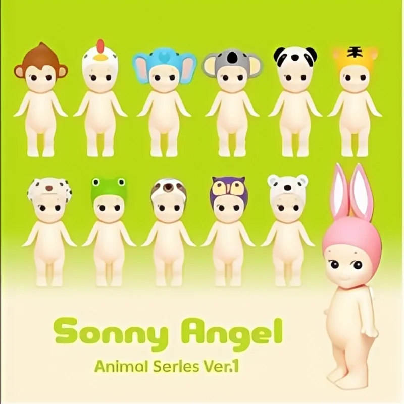 

Sonny Angel Lying Cute Angel Doll Desktop Accessory Set of 12 Small Angel Dolls Landscape Accessories Animal Hat Design Face hug