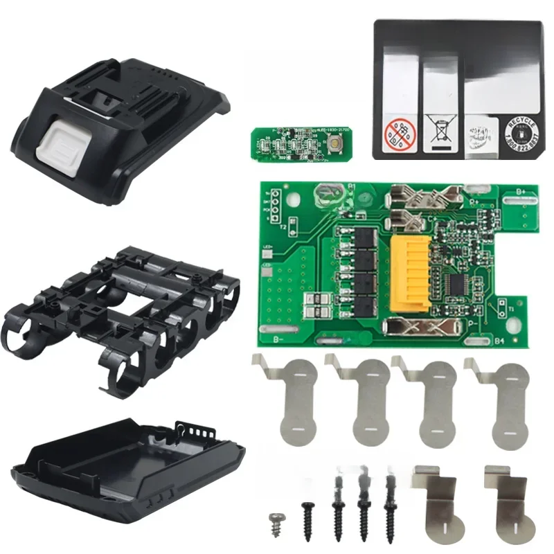 BL1815 5X21700 Obudowa baterii litowo-jonowej Płytka zabezpieczająca przed ładowaniem PCB Wskaźnik LED Etykieta Pudełko do obudów Makita 18V 3.0Ah — zdjęcie produktu 7