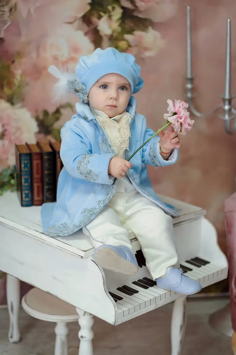 Kids Prince Charming Costume for ChildrenRoyal Prince suit  Christening majestic Birthday Prince Toddler king outfit