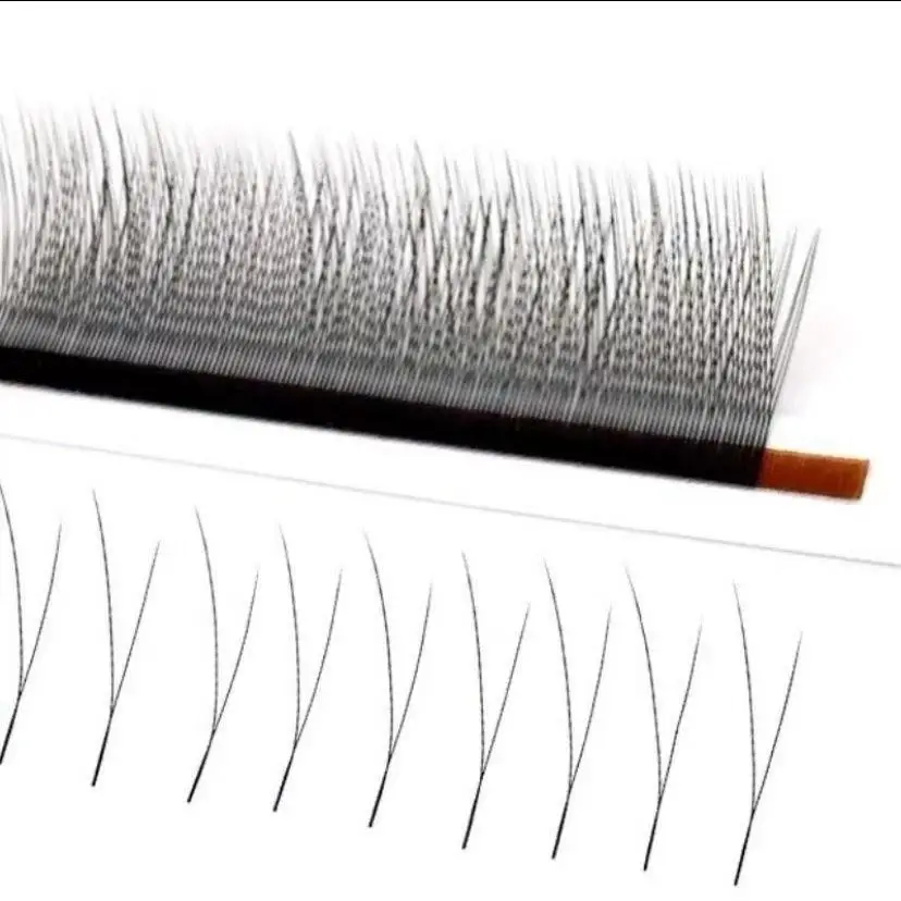 Rzęsy w kształcie litery Y 1D 2D Przedłużanie rzęs 12 rzędów Mix 8-13 mm Czarne sztuczne rzęsy Premium Siatka Cros Premade Volume Fan Eyelashes