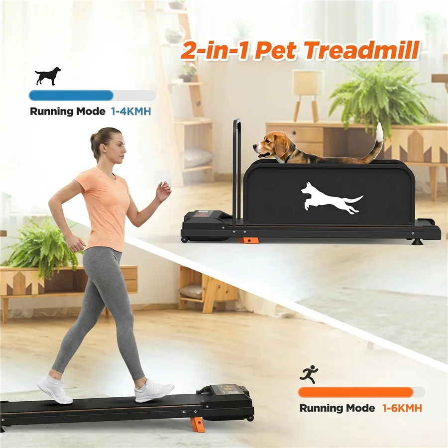 Hondenloopband met laag geluidsniveau, draagbare loopmachine voor kleine honden en puppy's.