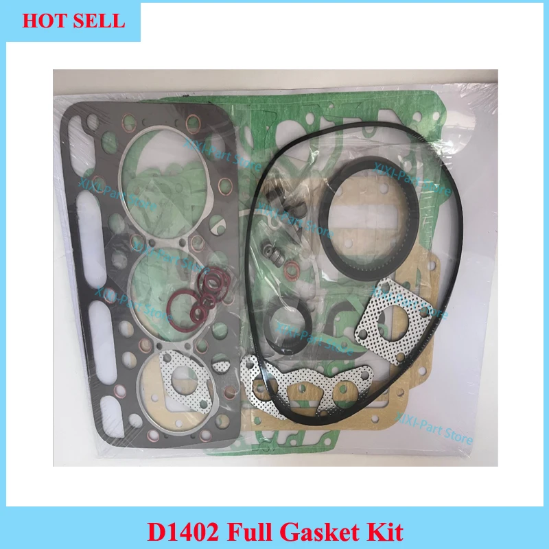 

D1402 Full Gasket Kit Set For Kubota Engine Piston Ring Cylinder Head Gasket Overhaul Rebuild Kit