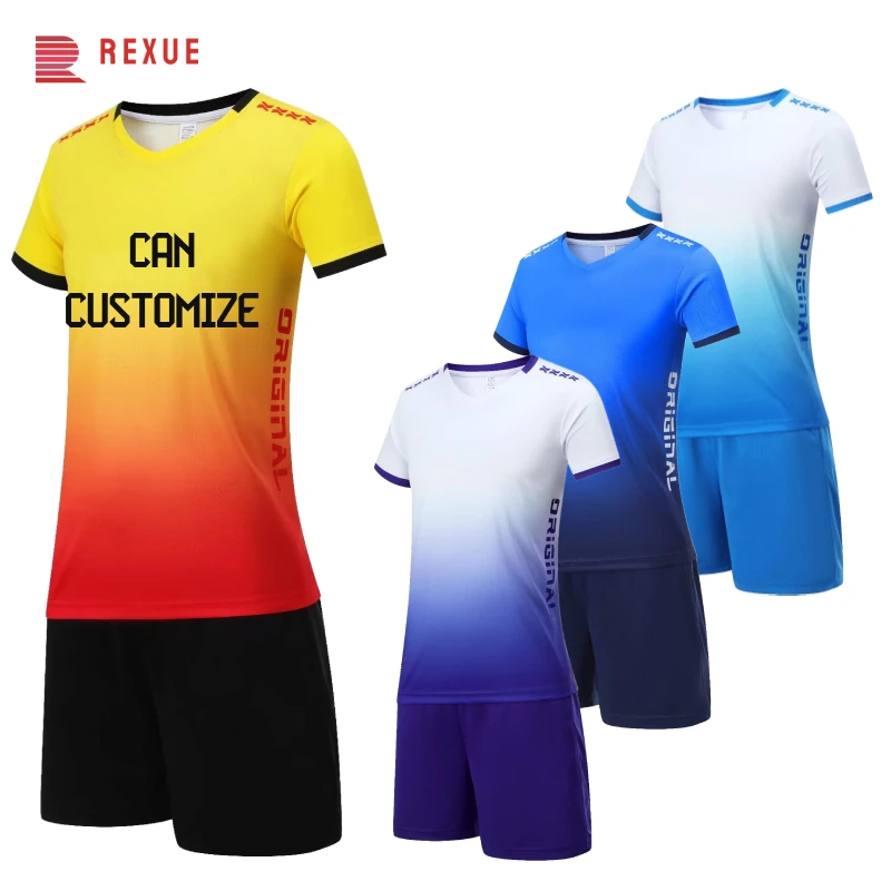 Women College Volleyball Jersey Uniforms 2024 Men New Badminton Football Team Clothes Breathable Polyester Table Tennis Set