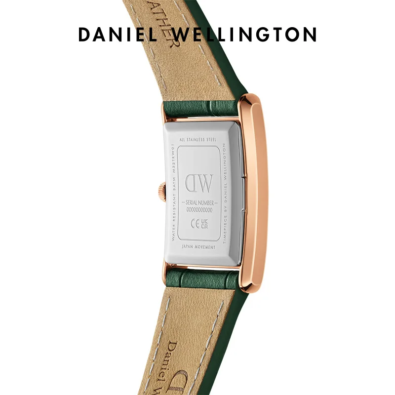 Daniel Wellington Bound Rectangular Women Watch 32x22mm Vintage Square Quartz Leather Strap Green Black Red Brown Ladies Gift