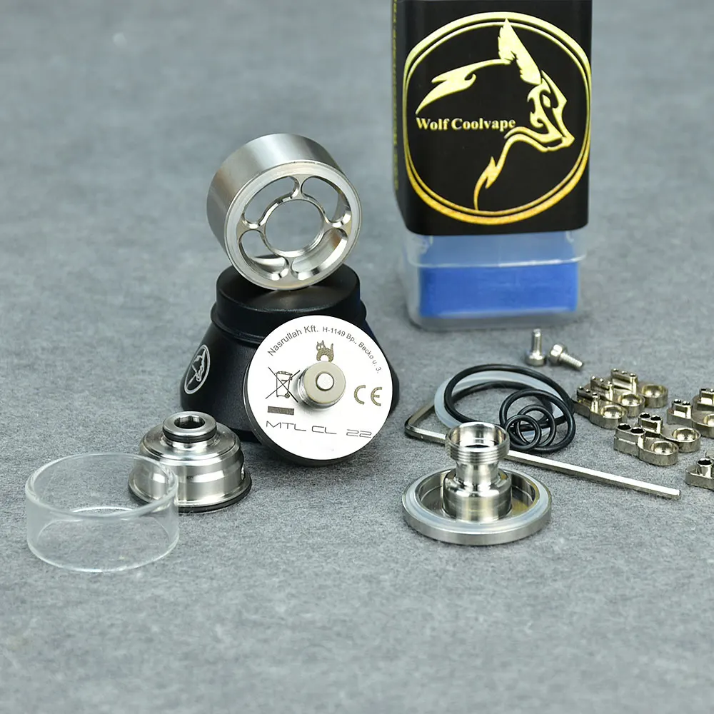 Wolfcoolvape Dvarw MTL CL rta bellcap 22mm zbiornik vape mtl 316ss vape pojedyncze cewki AFC