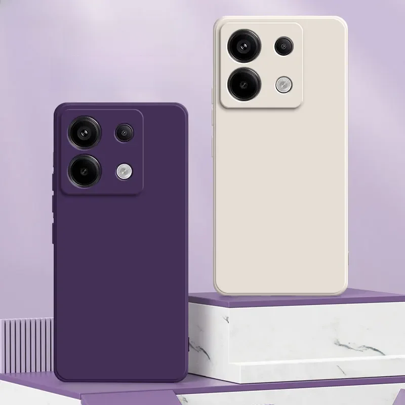 Coque de téléphone carrée en Silicone liquide, étui de protection arrière souple pour Xiaomi POCO X6 Pro 5G 360 POCOX6 X6Pro, armure de bouclier antichoc