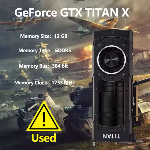 GeForce GTX TITAN X 게임용 중고, 간편한 그래픽 카드로 4k 플레이, 12GB