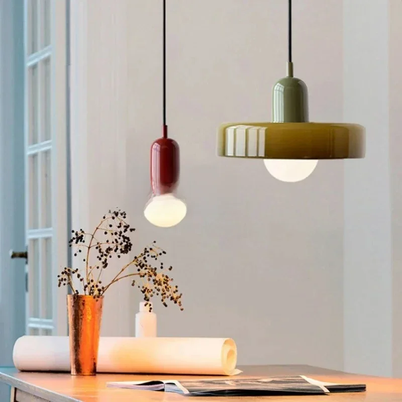 Nordic Retro Glass Chandelier for Living Room, Sala de jantar, Quarto, Cozinha, Iluminação moderna,