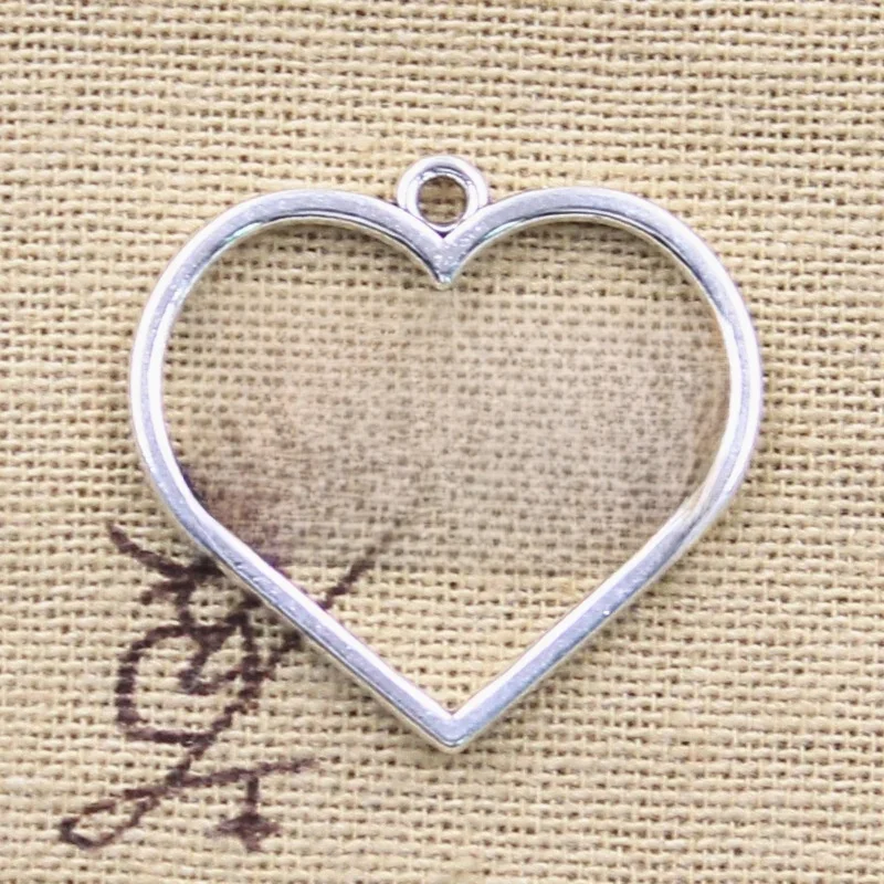 10 sztuk Charms Heart Fire 28x29mm antyczne srebro kolorowe wisiorki DIY rzemiosło dokonywanie ustaleń Handmade biżuteria tybetańska — zdjęcie 2