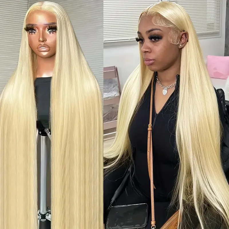 30 inch 613 13x4 Straight Lace Front Wig Human Hair Blonde Wig 13x6 Hd Transparent Lace Frontal Wig Straight 613 Lace Front Wig