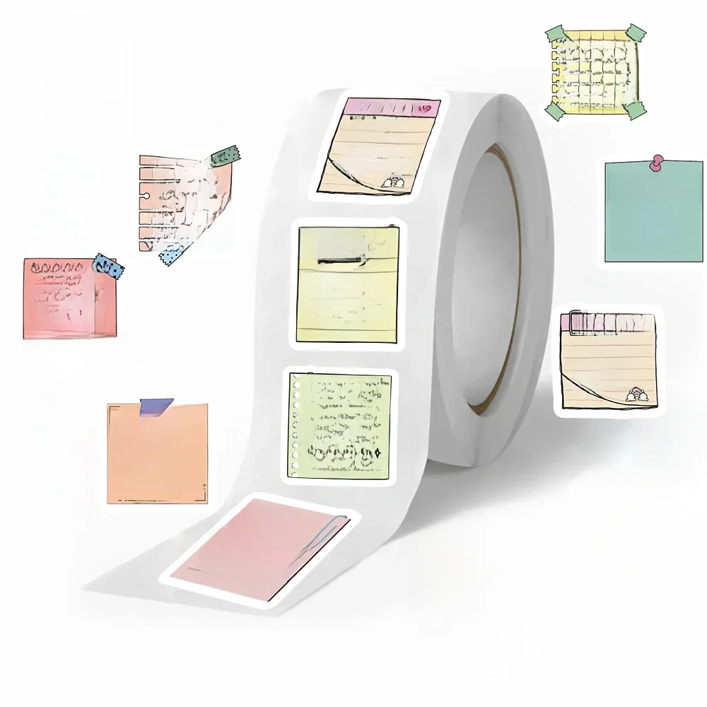 500 stks/rol Herinnering Zin Afdichting Stickers Creativiteit DIY PVC Laptop Decals Decoratie Sticker Beloning Kids Gift Speelgoed - afbeelding 2