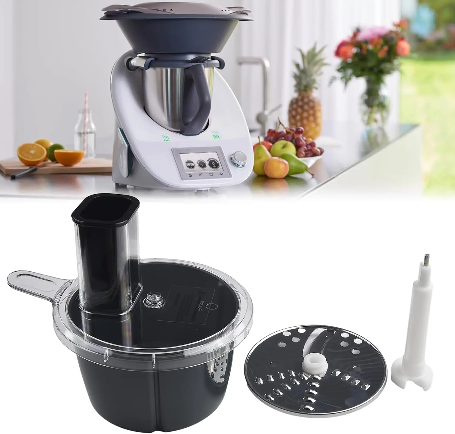 

100%BEST DISCOUNT SALES Peeler Cutter for Vorwerk Thermomix TM6 Stainless Steel Blade Guard