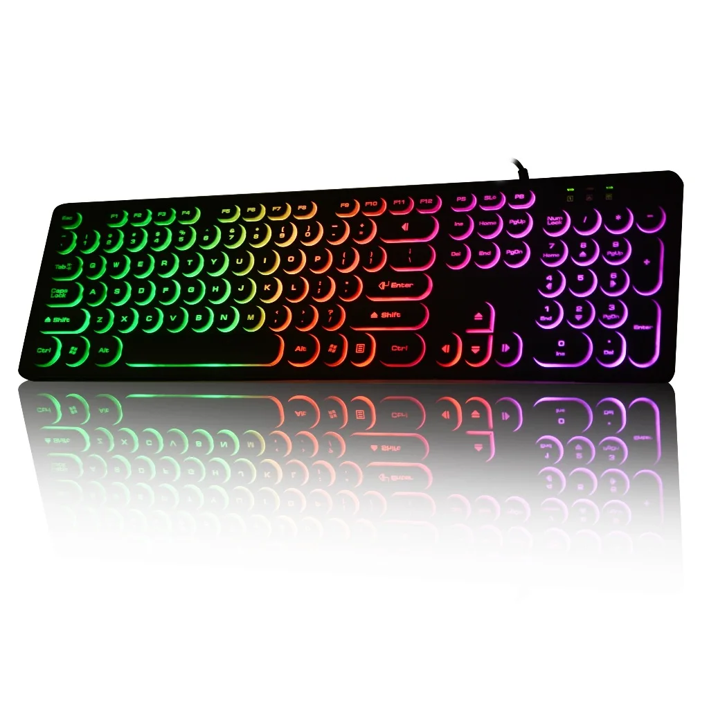 Teclado gamer Knup QWERTY ABNT Preto Retroiluminado KP-2059