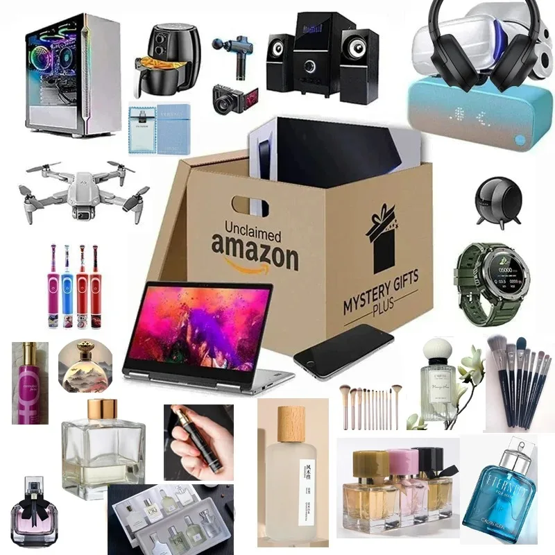 Caja de regalo misteriosa premium surtida, auriculares inalámbricos, paquete variado para fiestas festivas, hogar, jardín, electrónica, suministros de fragancia