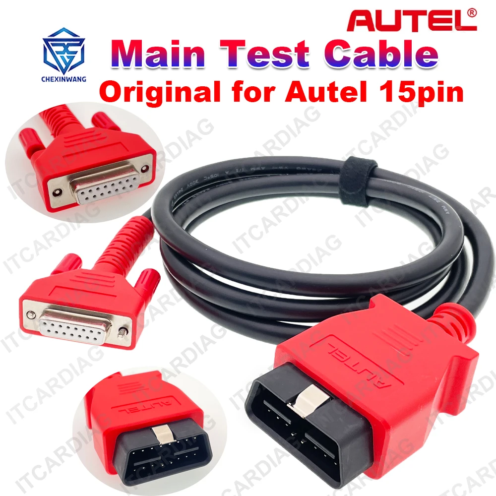 Autel Main Test Cable for Autel MaxiSys MS908/ Maxicom MK908P/ Maxisys MS906 DB15 Transfer Connector Original 15Pin OBD2 Cable