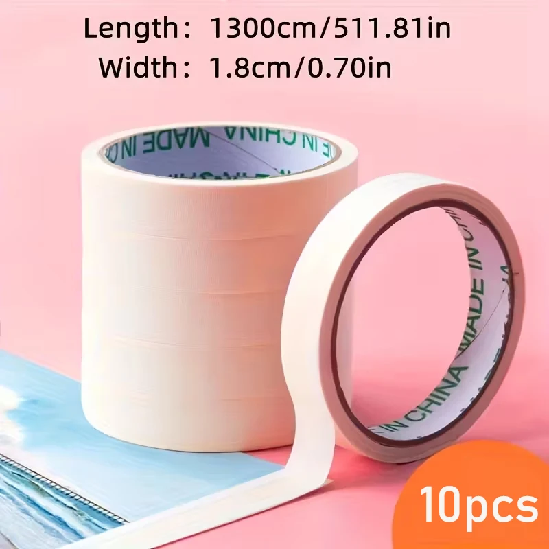 

Mr. Paper 10 Rolls/Bag Painter's Tape - For Watercolor Art, No-Residue Masking, Spray Painting & Journal Edging Material