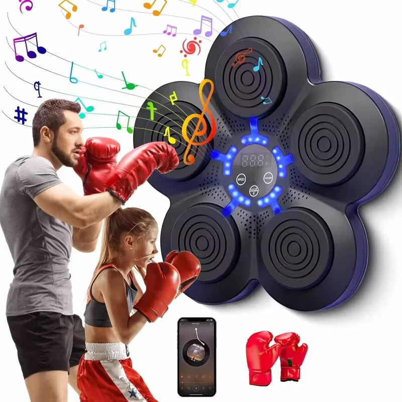 Nueva máquina de boxeo con música inteligente para adultos/niños, entrenador de boxeo deportivo, ejercicio en casa, entrenamiento de respuesta, objetivo de pared de boxeo