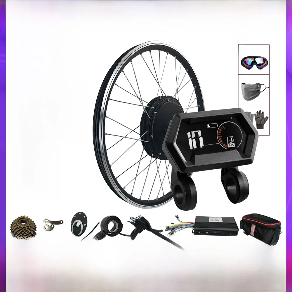 AliExpress 52V 2000W Electric Bike Conversion Kit 48V2000W Rear Wheel Hub Motor For Rear Dropout 135mm  20/26/27.5/29 inch