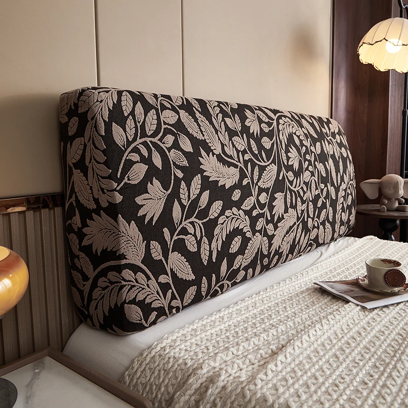Universal Jacquard High Elasticity Bedhead Protective Cover Dirt-Proof All-Season Easy Install Soft Fabric Bed Protector
