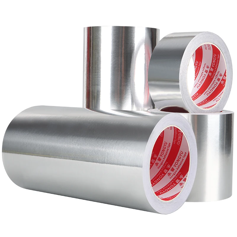 Fita de Alumínio Fita Adesiva de Alta Temperatura para Hvac Reparo do Metal Canalização do ar Frio Fita Reflexiva da Folha W40cm