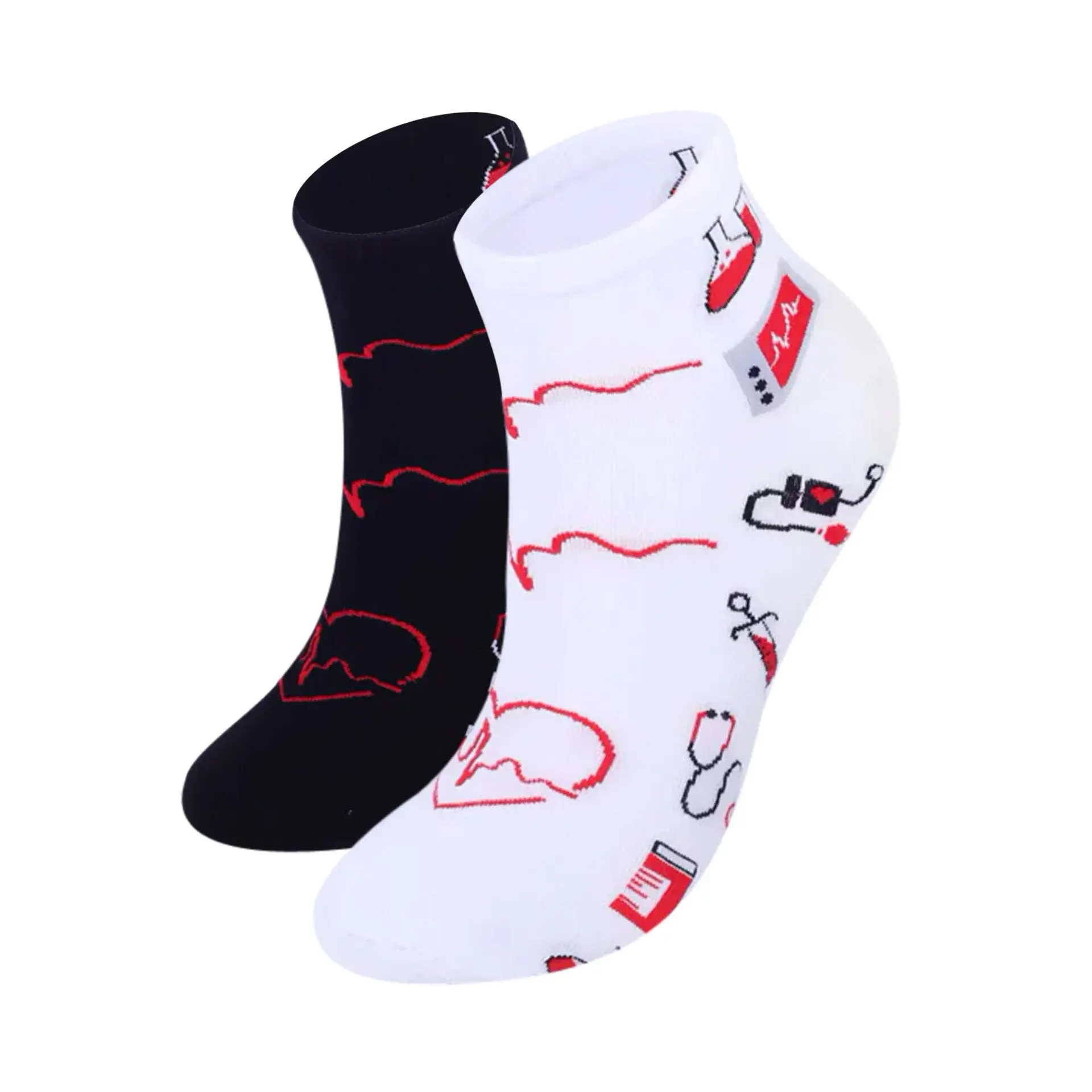 6 six Pairs/Set Bolero Women Socks Set Happy Fun Printed Cute Stockings Women Stockings Nurse Doctor Bamboo