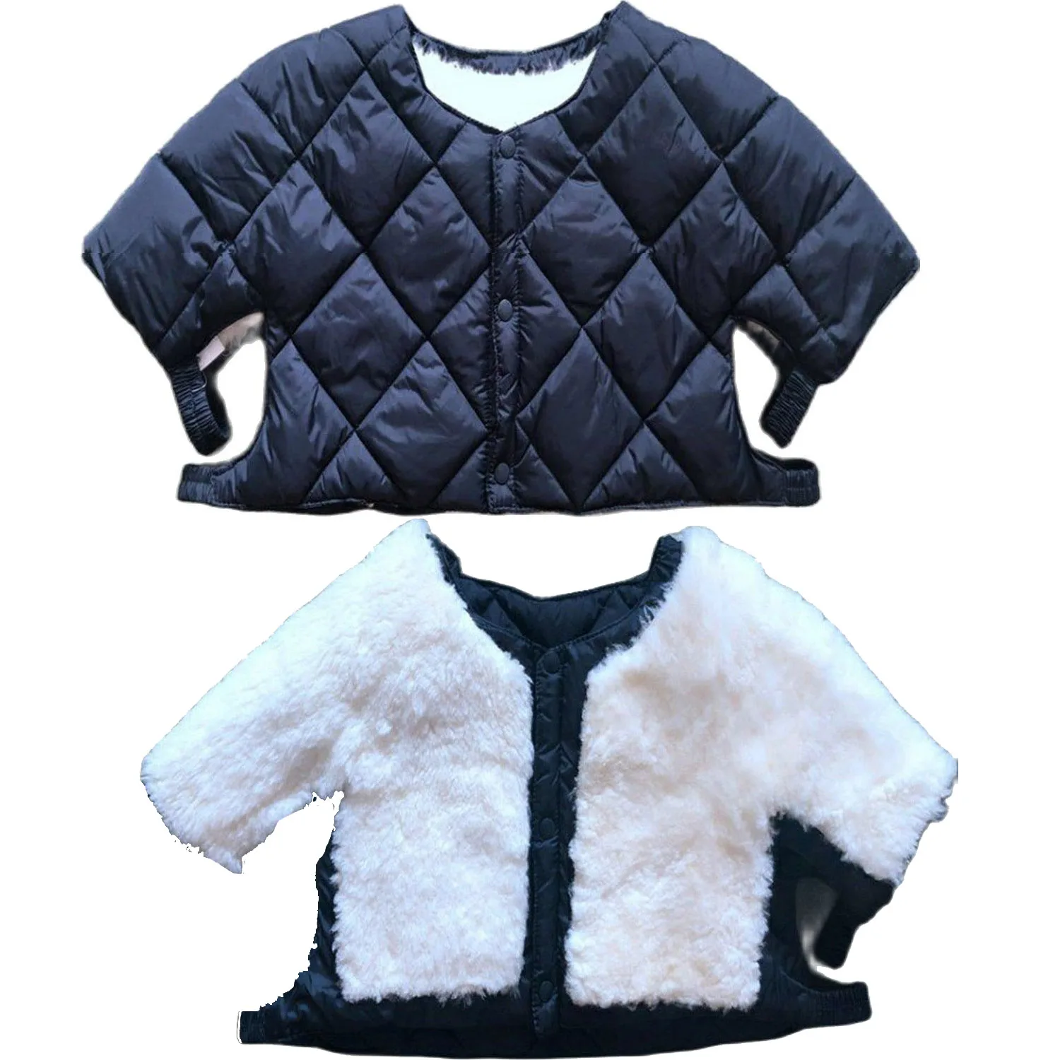 

Wool Shoulder Jacket Sheepskin Vest Cashmere Fur One-piece Neck Guard Elderly Thickening Warm Sleeping Men Women Winter