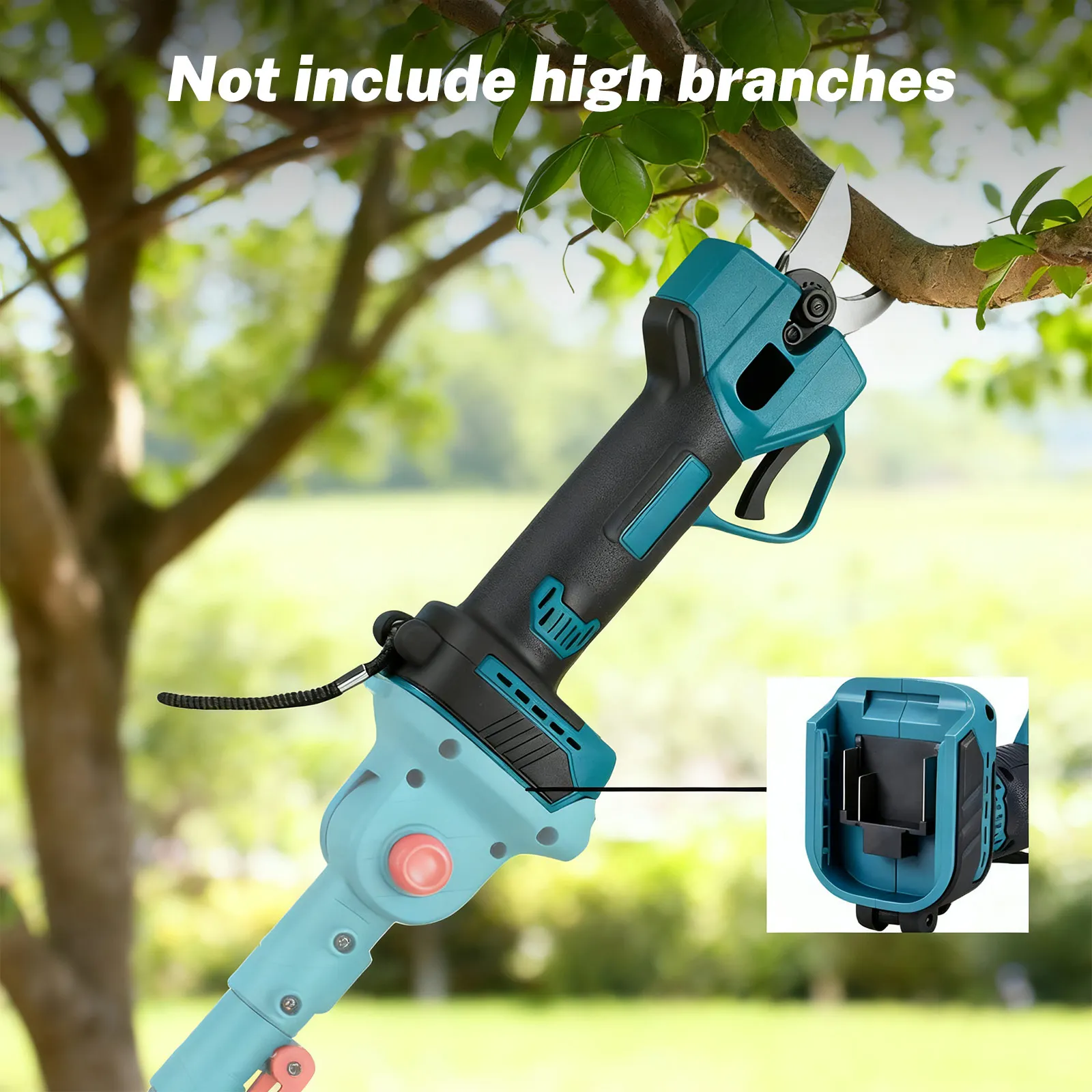 2-Gang 30MM Akku-Elektroschere für Obstbäume, Bonsai-Schneidegerät, Gartenschere, Elektrowerkzeug für Makita 18V Akku – Detail 5