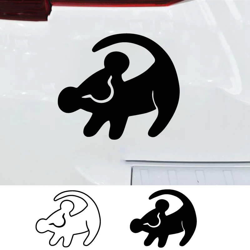 Solid & Outline Lion King Logo Rough Drawing Vinyl Art Sticker Laptop Car Window Decals Baby Simba Decal Phone Cup Decor