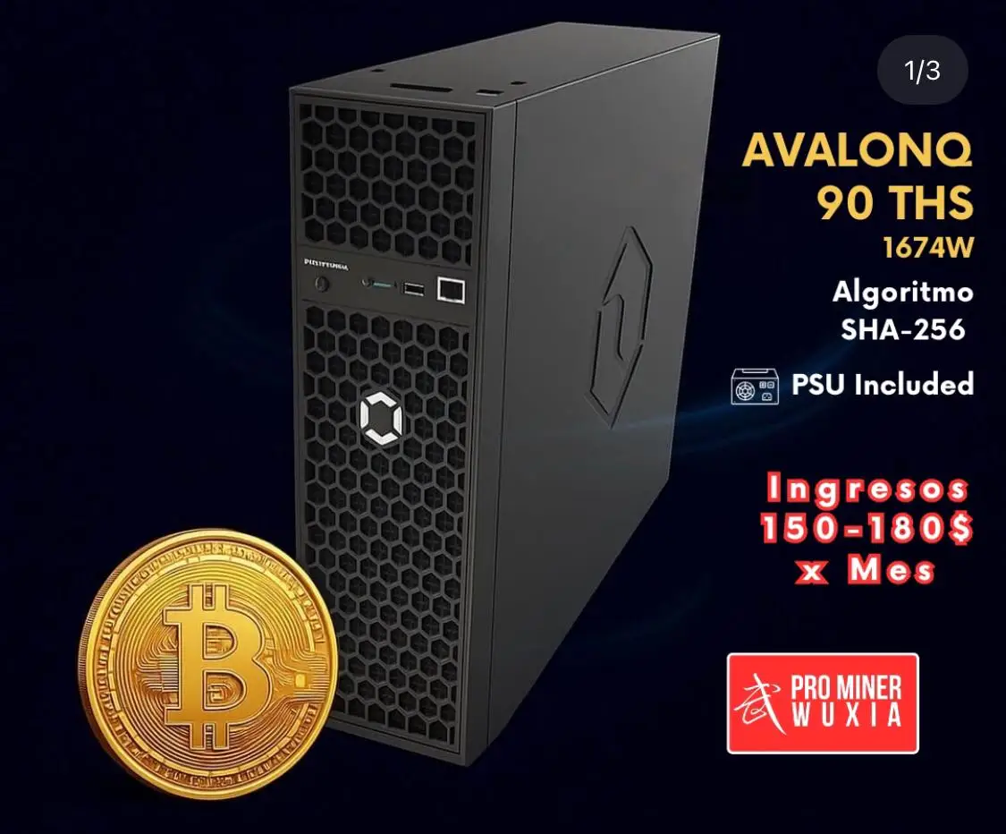 Compre 3 y obtenga 2 gratis Avalon Q 90THs Bitcoin Miner ASIC Home Mining SHA 256 Crypto Miner Avalon