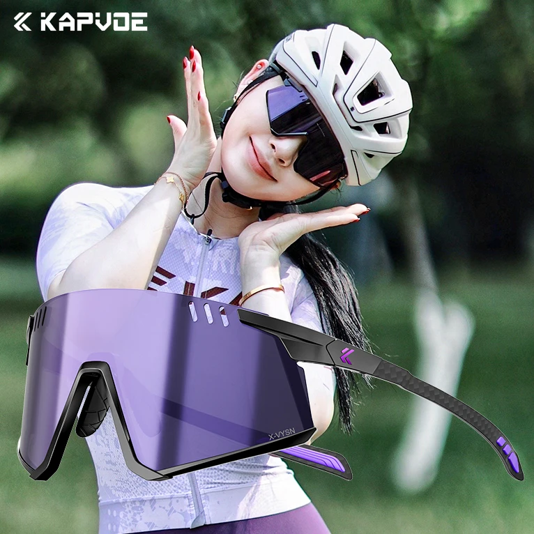 

Kapvoe Photochromic Running Glasses UV400 MTB Clear Mountain Bike Transition Bicycle Sunglasses Men Women Cycling Sports Eyewear